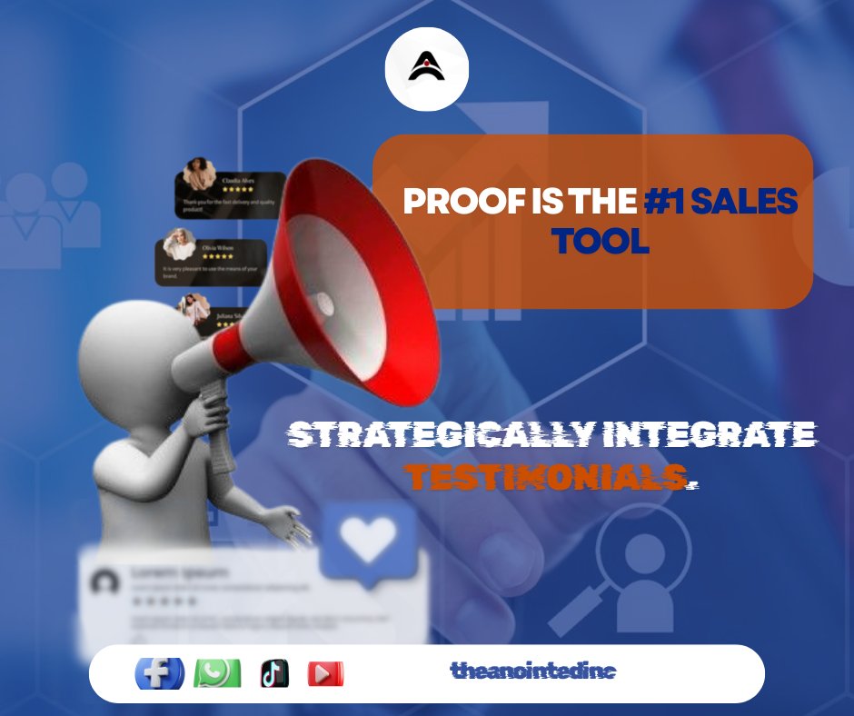 theanointedinc's tweet image. Web Design Fact: The best sales copy is your client&apos;s words. We strategically integrate social proof throughout the site. Let your clients sell your service for you. #ConversionRate #WebDesignTips #CRO