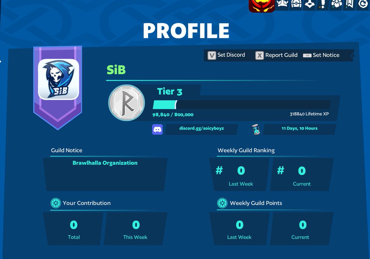 Tier 3 right before BCX means we’ll be scouting for prospects at the next Brawlhalla World Championship 👀

Looking for a guild that doesn’t act Hollywood? 

Looking to get better at the game? 

We offer a variety of coaches that will help you get better for FREE