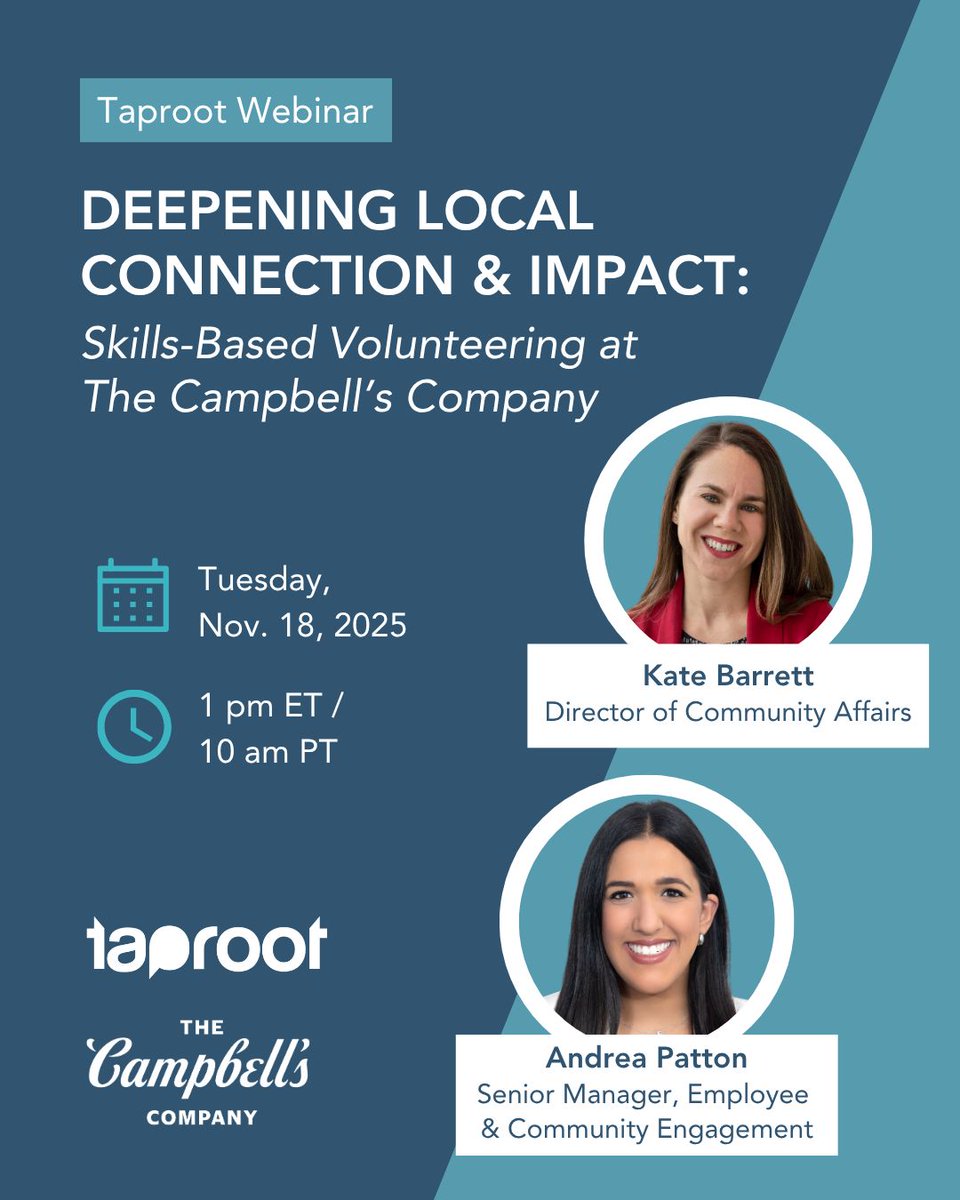 Learn how The Campbell’s Company built a high-impact skills-based volunteering program that strengthens community partnerships and employee engagement—and find out how your company can do the same.  

For The Campbell’s Company, pro bono partnerships in their hometown of Camden,