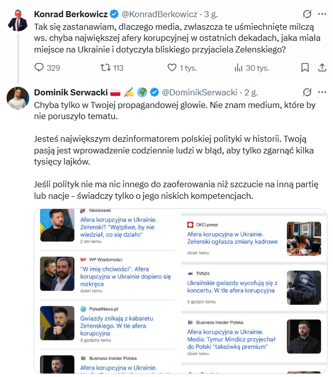 KrakowZPB's tweet photo. Konrad Berkowicz jest
A) Idiotą
B) Kłamcą
C) Typem, który riserczu uczył się od Ziemkiewicza
A może wszystkie 3?
#konfederacja #konradberkowicz #ruskapropaganda #dezinformacja #propaganda #kłamstwo #fejk #rosja #onuca https://t.co/pp63BGLpZC