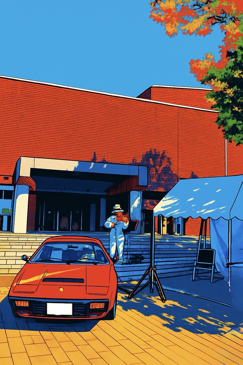 青空とフェラーリ、そしてEIZINの世界 写真をビビッドカラーでポップ