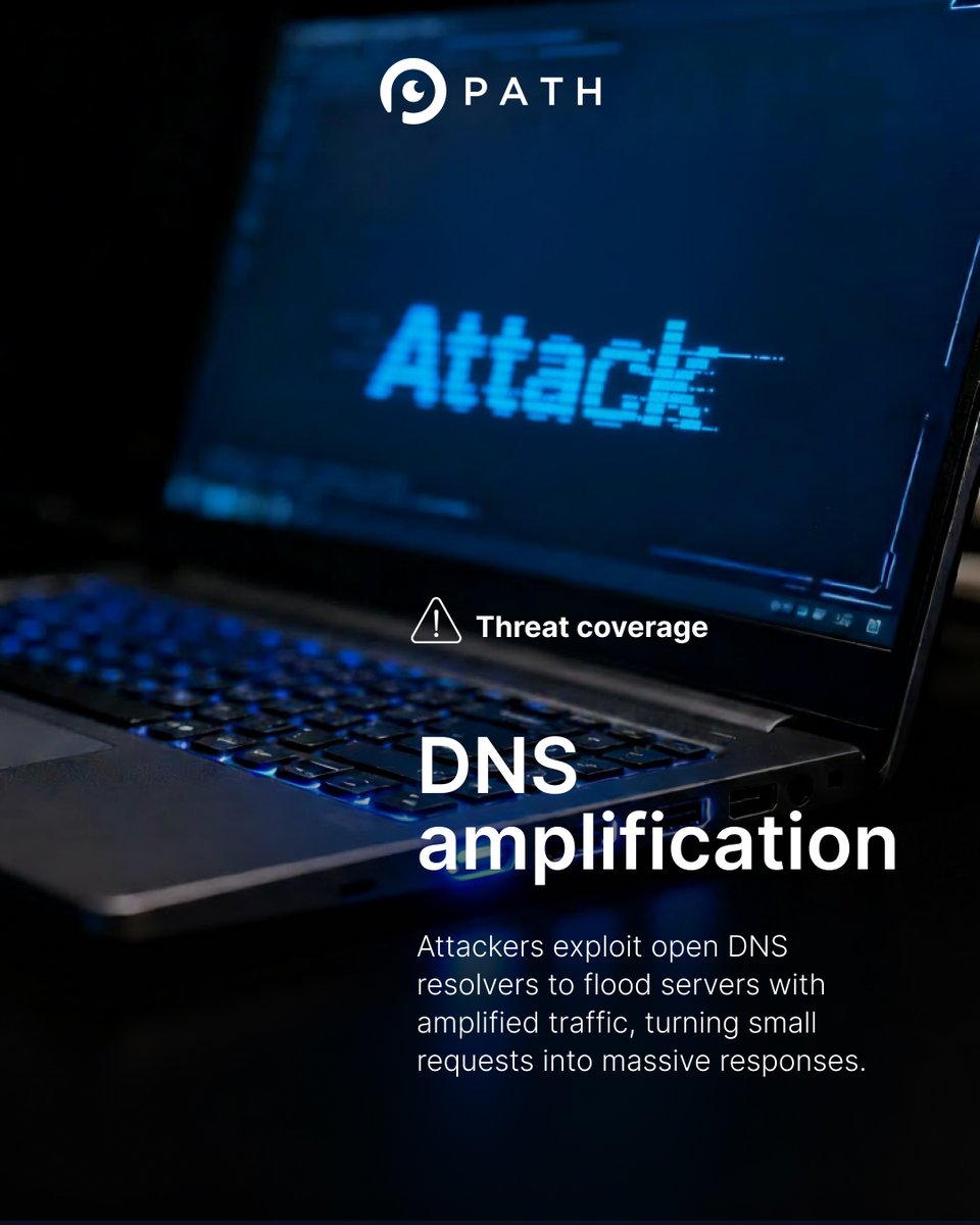 path_network's tweet image. DNS amplification attacks are efficient - for attackers.

By abusing open resolvers, they multiply small requests into huge traffic waves that overwhelm targets.

Path Network’s real-time DNS filtering detects and stops these floods before they take shape.


#NetworkSecurity