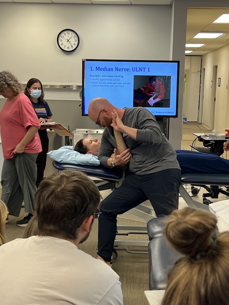 Clinicians at Sheltering Arms Institute spent the weekend sharpening their skills in our Manual Therapy of the Nervous System with faculty experts Steve Goldrick, Joan Fernandez, and Mark Halley.😎

Explore the course: bit.ly/3URfAkb