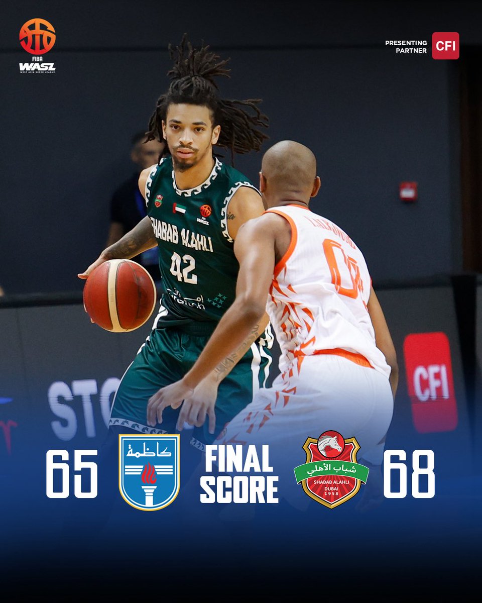 OfficialWASL's tweet image. Shabab Al Ahli step up on the road and secure a clutch W against Kazma SC.

#FIBAWASL #WASL