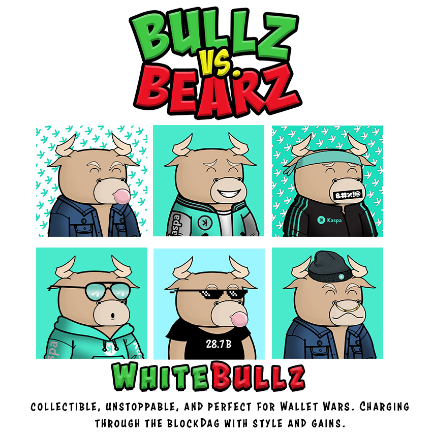 ⚪🐂 White Bullz don’t hold back. Hot, rare, and ready to charge! $KAS
