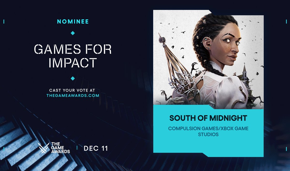 thegameawards's tweet image. @CompulsionGames @Xbox Congratulations on your Games For Impact nomination! #TheGameAwards

Vote now at bit.ly/tgavote