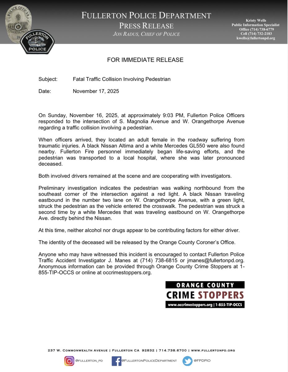 Fullerton PD tweet media