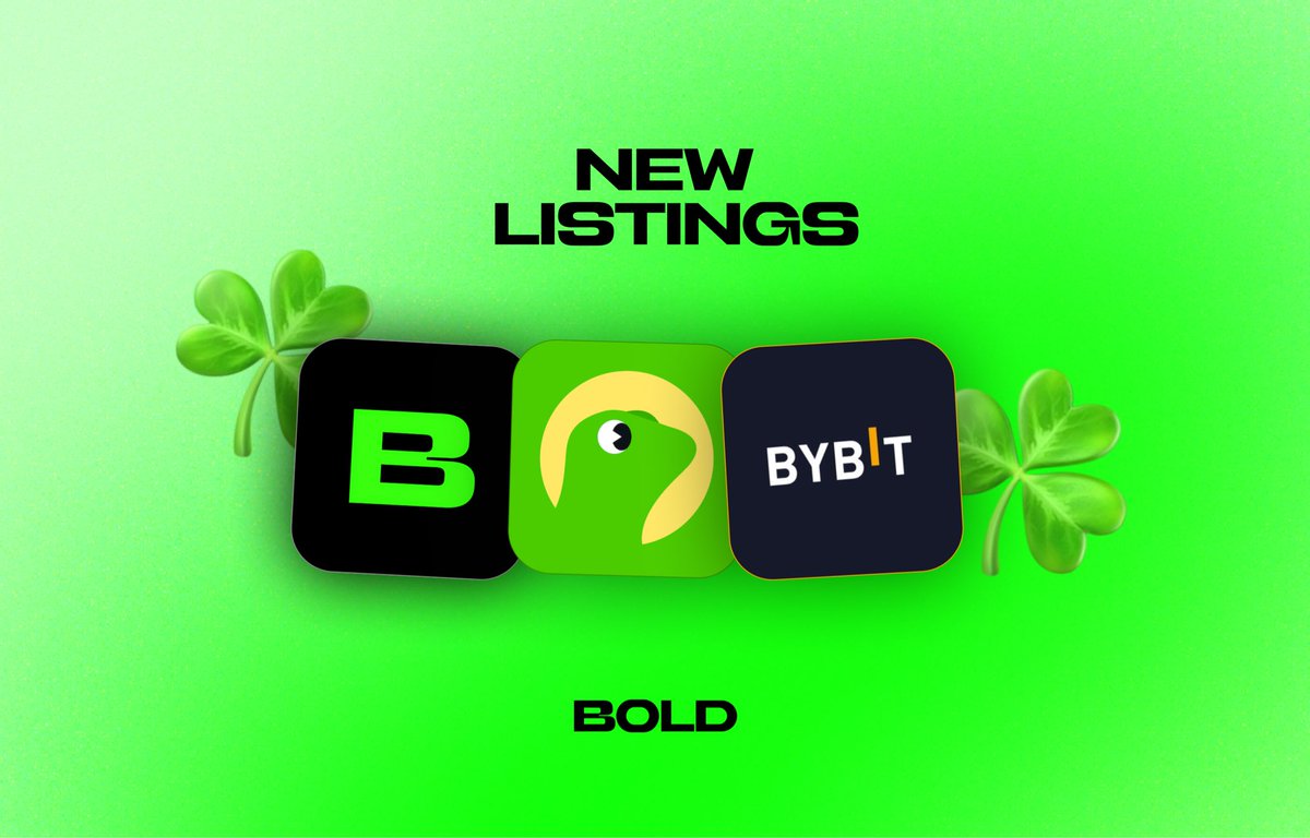 PredictWithBold's tweet image. $BOLD ANNOUNCMENT ✳️🚨

@PredictWithBold is now LIVE, on CoinGecko and Bybit, with these listings BOLD will be put in front of thousands of new eyes every day — boosting visibility, credibility, and discovery for our growing community. 👥🍀