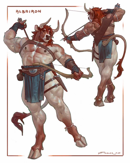 My flexing red moo from before now has a name and backstory
