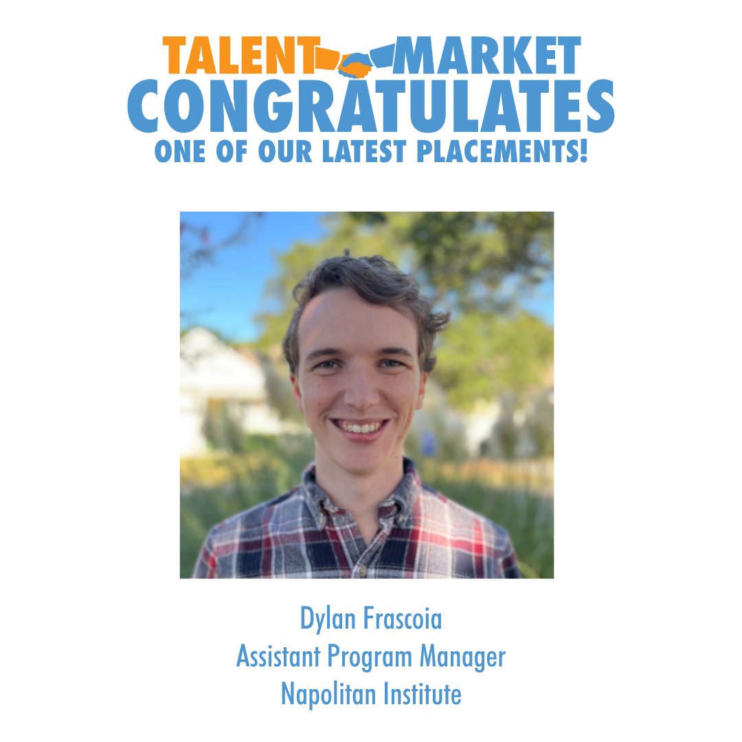 TalentMarket's tweet image. Congrats to Talent Market placement, Dylan Frascoia, who recently started his new role as Assistant Program Manager at the Napolitan Institute! 🎉 #talentmarketplacement #libertyjob