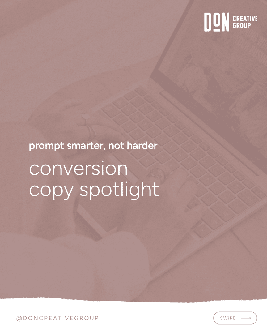 DonCreativeGrp's tweet image. This Conversion Copy Spotlight breaks down how to write smarter prompts that lead to real results.

Want a strategy behind your words?

#CopyThatConverts #SmartPrompts #StrategicMessaging #DonCreativeGroup
