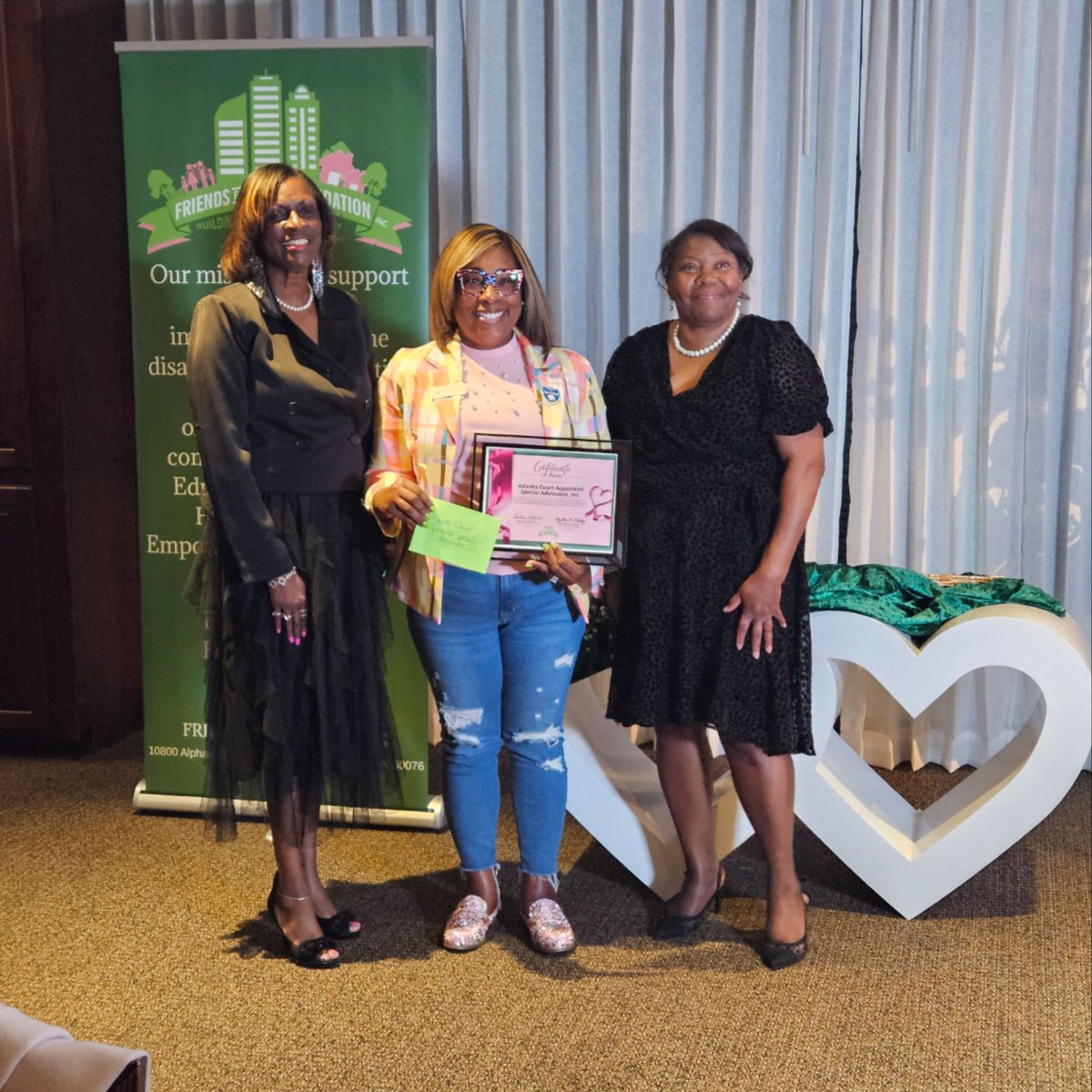 We were honored this past Saturday to receive the Pearl Grant from the Friends For Life Foundation! These funds will aid immensely in our advocacy on behalf of Fulton County's foster youth.