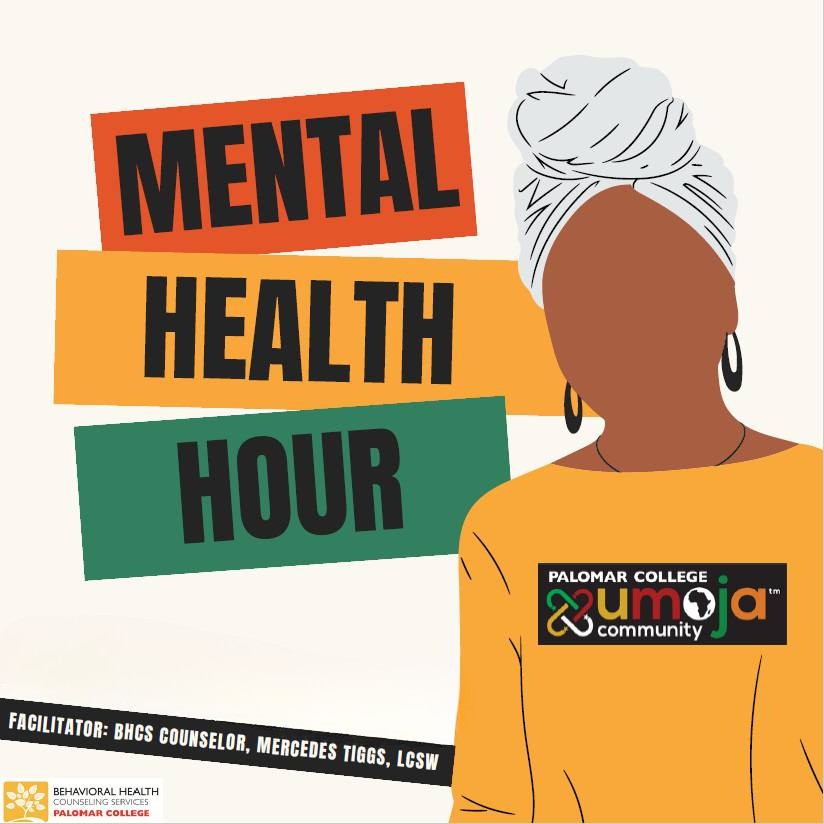 Umoja Mental Health Hour
📆November 19
⏰2:00 pm 
Location: Umoja Village (SU-30)
Facilitated by BHCS Counselor, Mercedes Tiggs, LCSW.