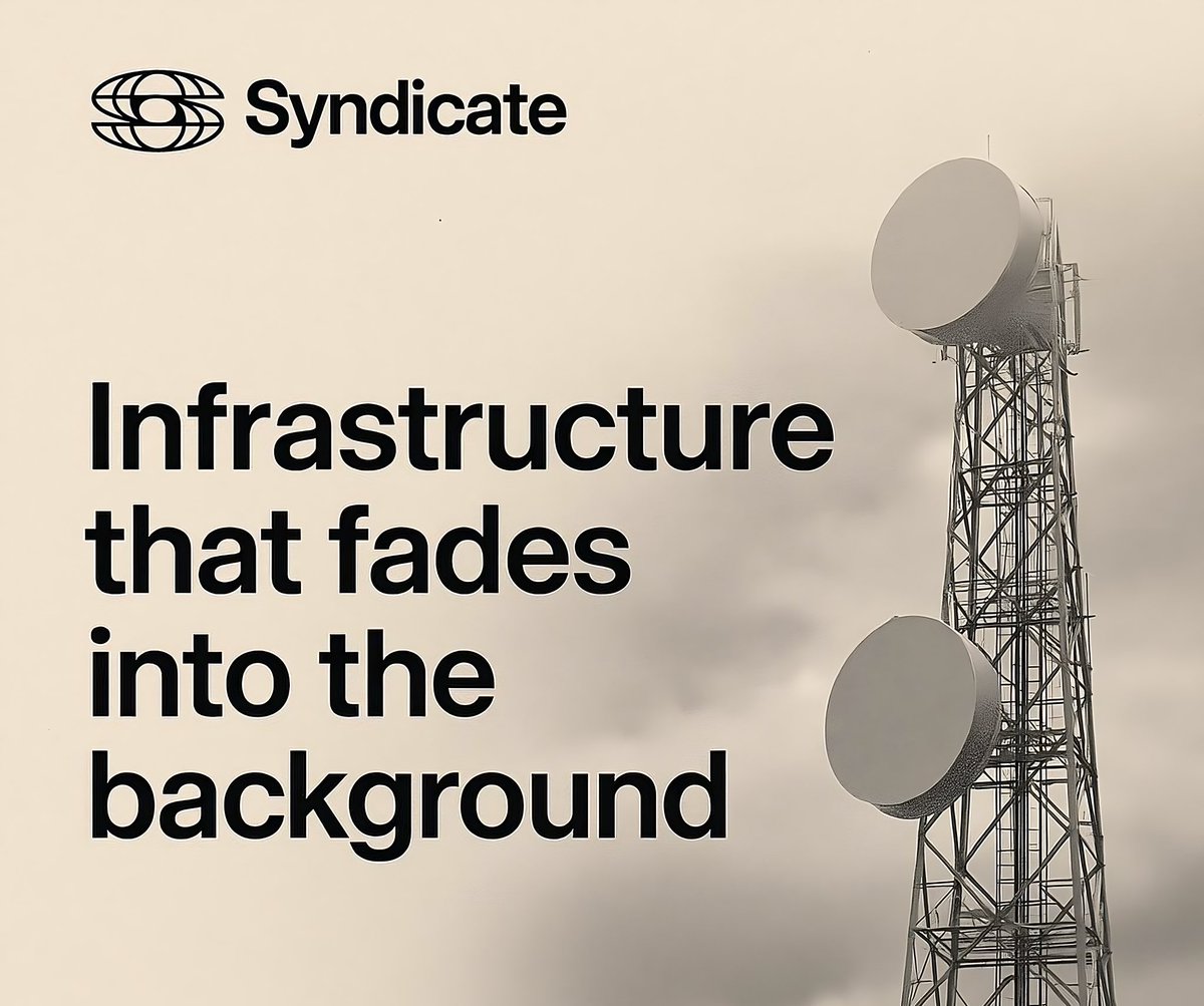RayhanTreader's tweet image. The longer I watch this ecosystem evolve, the more I realize the real breakthroughs aren’t the loud ones.
They’re the systems that don’t get in your way.

That’s why @syndicateio stands out right now. No theatrics. No noise.
Just infrastructure that works so smoothly you only…