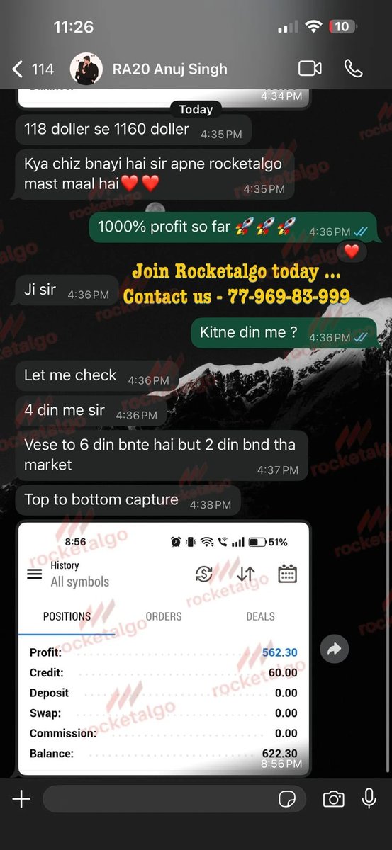 RealRocketalgo's tweet image. User made 1000% in 6 days with Rocketalgo setup #RocketAlgo #TradingSuccess #InvestmentGrowth #ProfitBoost #FinancialFreedom #StockMarket #TradingStrategy #WealthBuilding #CryptoTrading #MarketGains