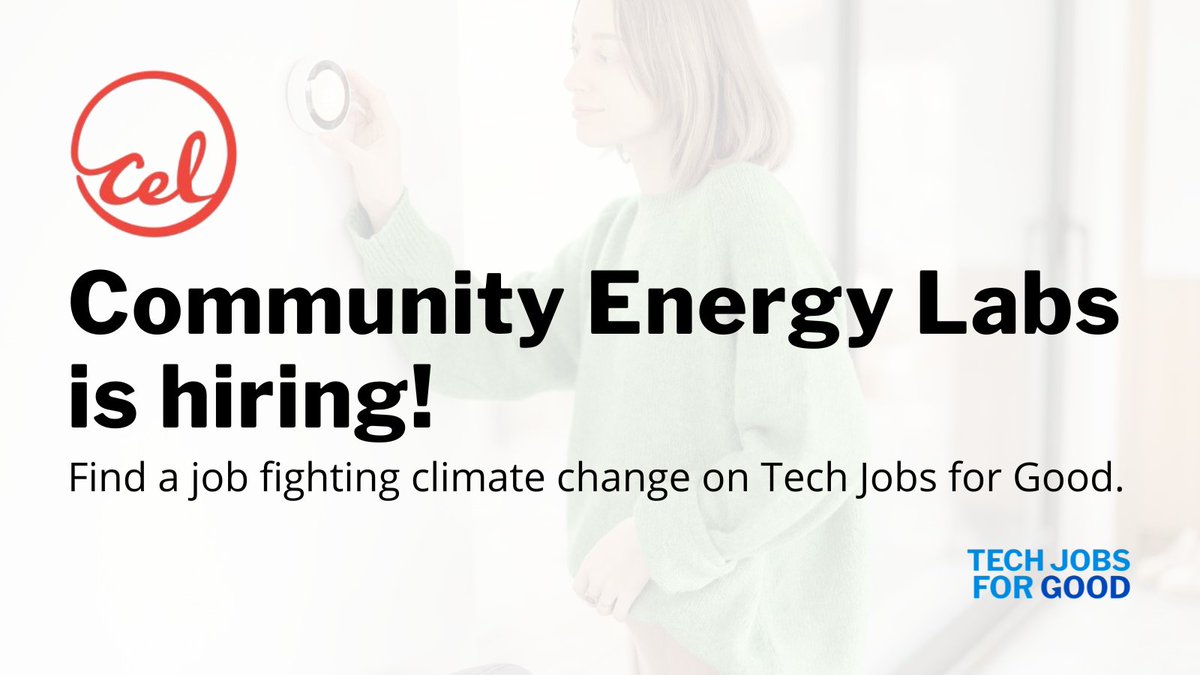 TechJobsforGood's tweet image. Fight climate change by enabling affordable decarbonization of community buildings! Community Energy Labs is hiring!

Role: Engineering Lead
Location: Remote (US Pacific Time Preferred)
Learn more 👉 techjobsforgood.com/companies/comm…

#TechForGood #TechJobs #DevJobs #EngineeringJob #Hiring