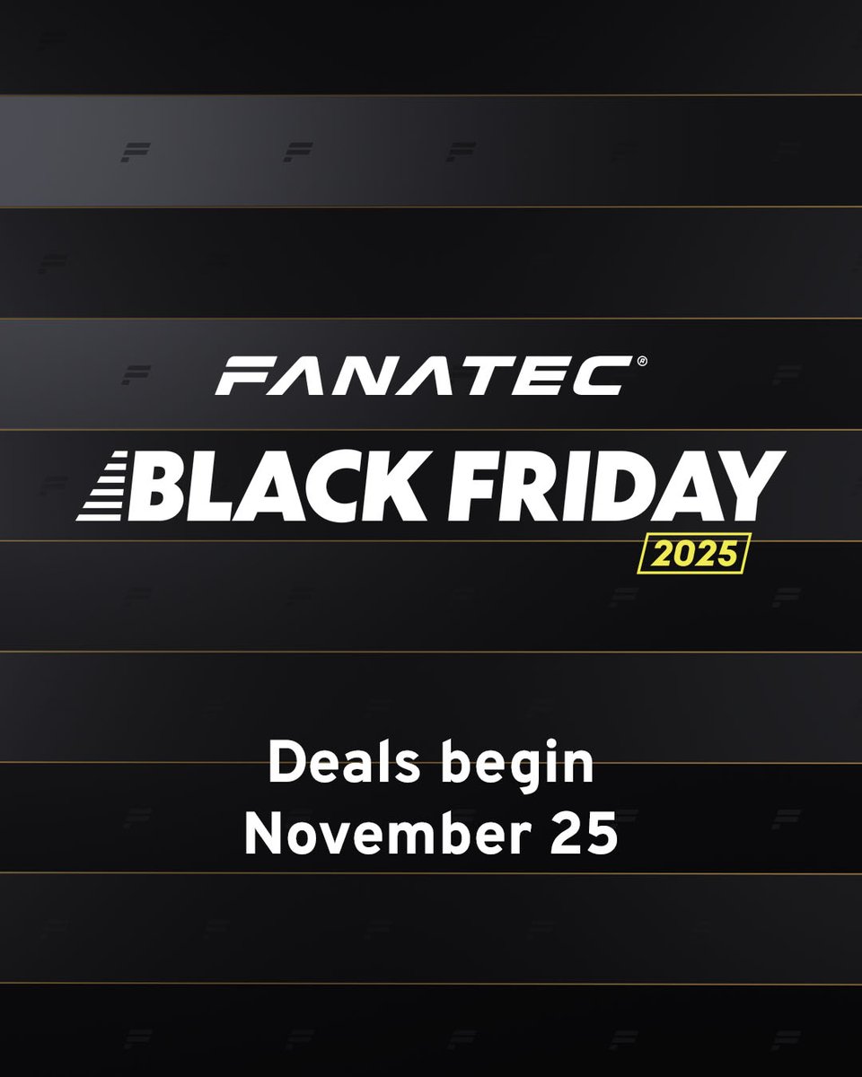 fanatec's tweet image. Mark your calendar: FANATEC Black Friday Deals start November 25th @ 12AM PST!

Here&apos;s a sneak peek at what products might be on your wishlist, plus a chance to be notified for even more holiday deals 👀

🛍️: fntc.io/Black-Friday-2…