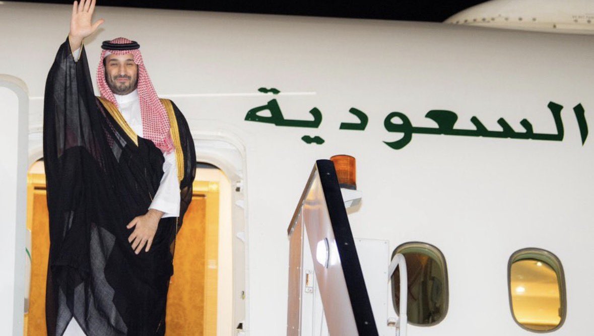 #السعودية_العُظمى

حفظ الله سيدي ولي العهد صاحب السمو الملكي #الأمير_محمد_بن_سلمان 
في حله وترحاله..

 قال طموحنا عنان السماء
 وها نحن الآن نُعانق السماء
تقدم وأزدهار 
 لنا ماضي نفتخر به 
 وحاضر نُفاخر به 
 ومستقبل بإذن الله يسعدنا ويُفرحنا.

 في حضوره هيبة وفي حديثة قوة.🇸🇦