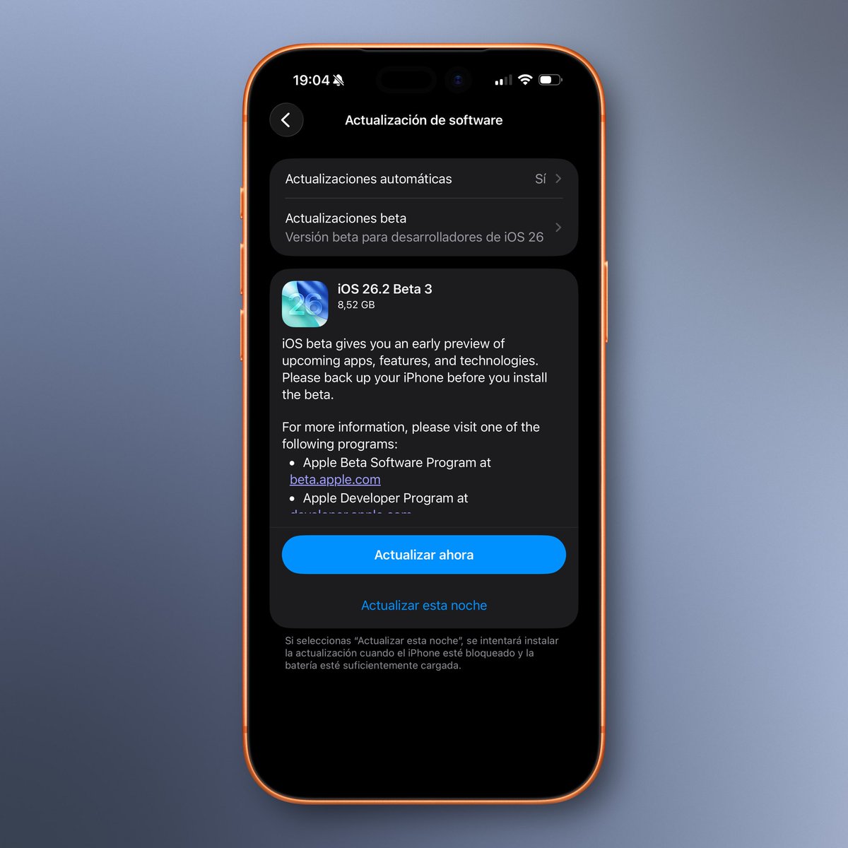 ifrnb's tweet image. HABEMUS iOS iOS 26.2 Beta 3.