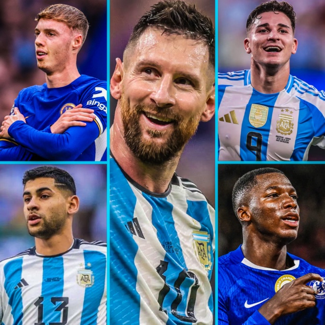 🇦🇷✨ Enzo Fernandez names his top 5 teammates to play with… 🤝 

• Leo Messi 🇦🇷 
• Cuti Romero 🇦🇷 
• Cole Palmer 🏴󠁧󠁢󠁥󠁮󠁧󠁿 
• Julian Alvarez 🇦🇷 
• Moises Caicedo 🇪🇨 

(<a href="/Koora_Break/">Koora Break | كورة بريك</a>)