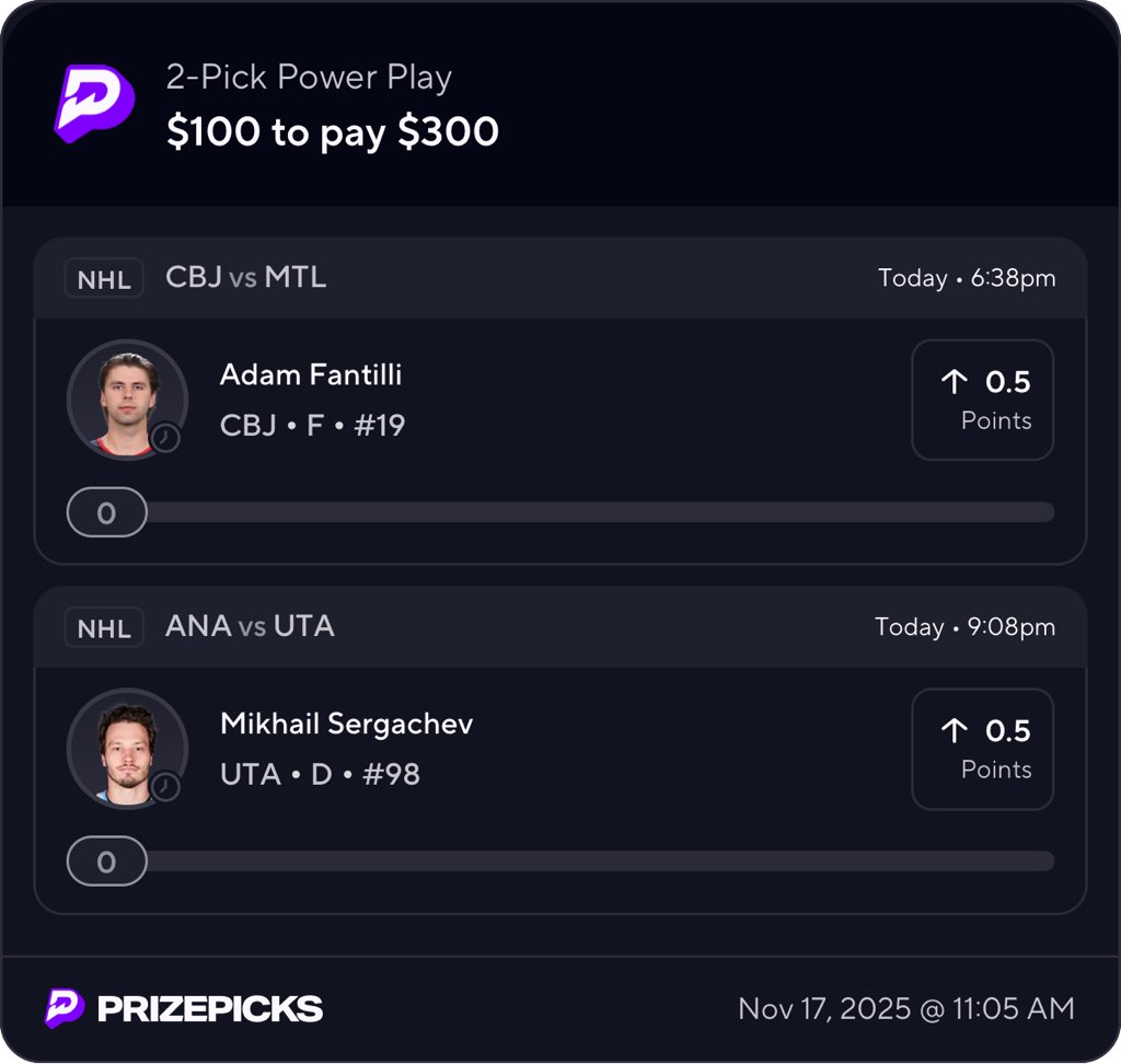 Sharpstacktips's tweet image. NHL 2-Man Heater ❄️🔥

#mlbparlay #betting #nrfi #lol #GamblingTwitter #gamblingx  #prizepicks #Fanduelparlay #val  #potd #dota2 #CS2 #NFL #soccer #NBA2K25 #PrizePicksMLB #CFB #tennis #DFS #Underdog #Dota2 #eSports #collegefootball