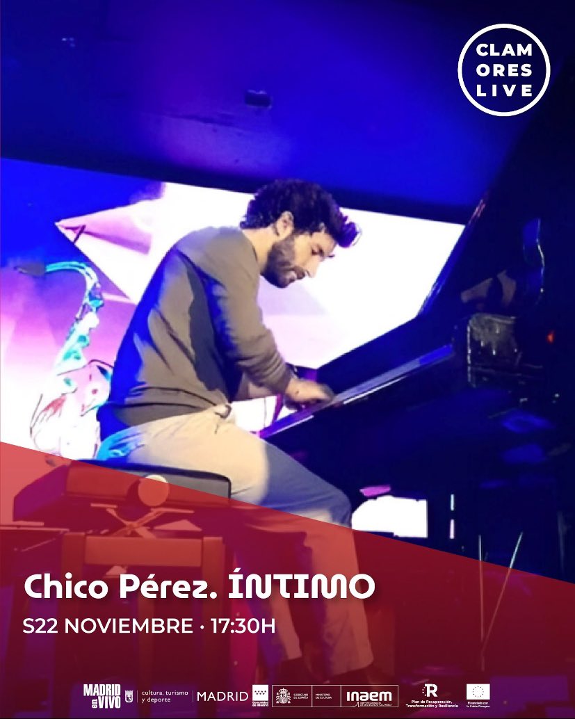 Chico Pérez es uno de los pianistas más reconocidos del momento y continúa con paso firme dejando huella con su música en cada ciudad, siendo la sensación de crítica y público. 

📆 Sábado 22 de noviembre 17h
➡️ Entradas link en bio