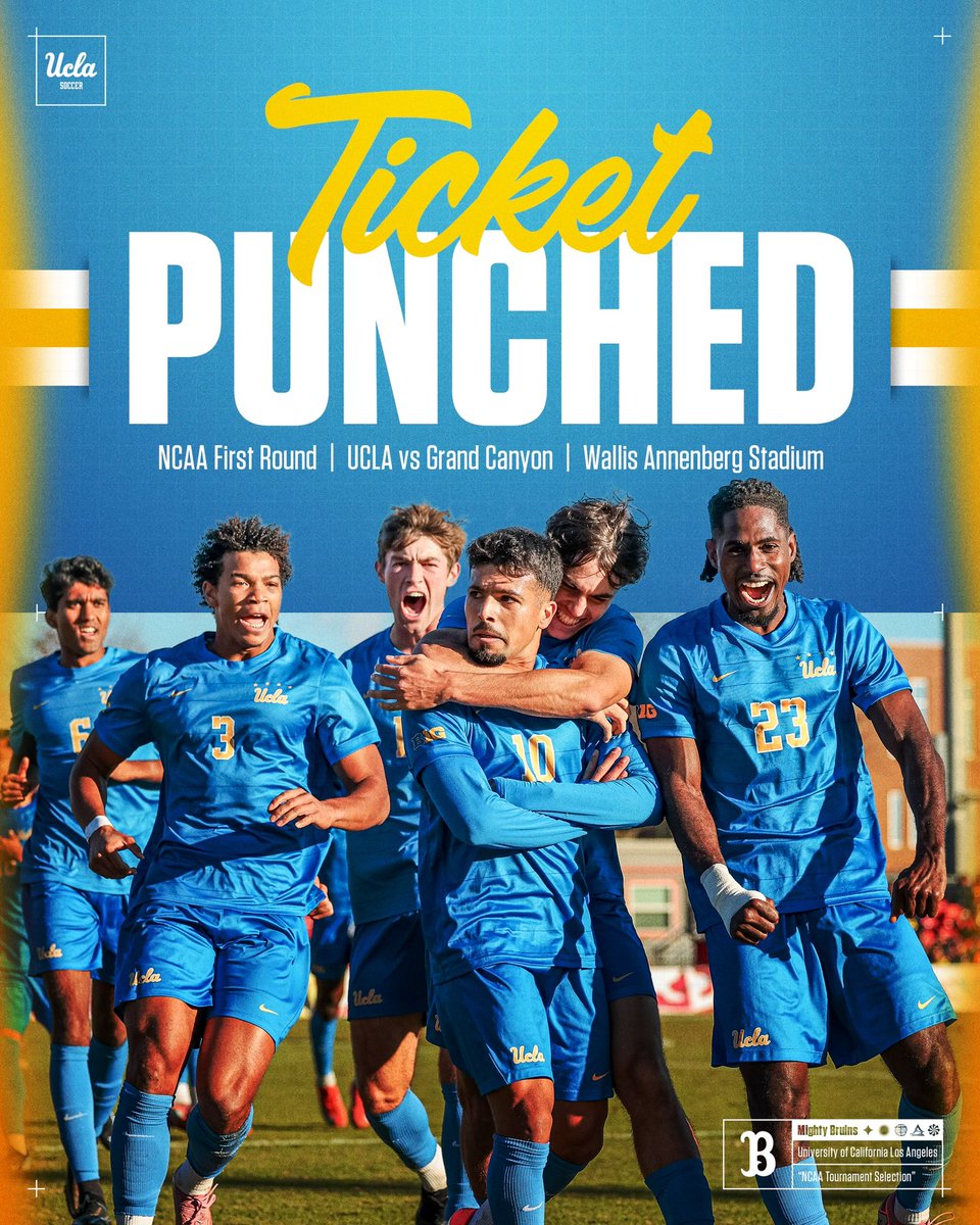 Here we go!

UCLA will host Grand Canyon at Wallis Annenberg Stadium on Thursday in the first round of the NCAA Tournament.

#GoBruins