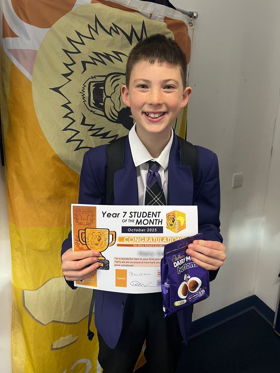 So, on Friday we said big congratulations to our October Students of the Month!! All nominated by their Learning Communities for a bunch of brilliant reasons!! 💜🎉💜 #OrielRewards #ProudToBePurple #SotM
