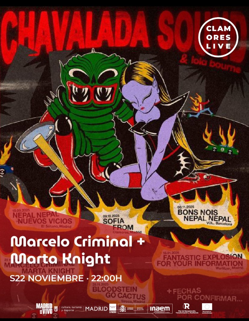 Chavalada Sound y Lola Bourne presentan: Marcelo Criminal + Marta Knight