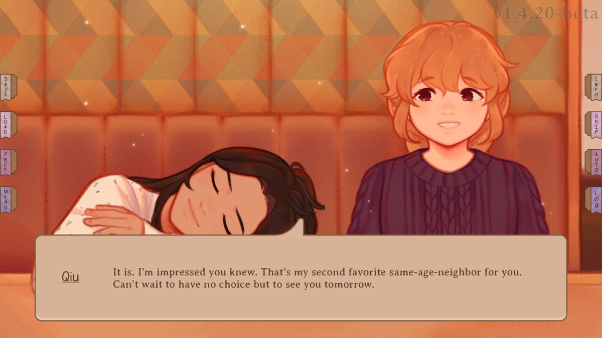 Patch_Games's tweet image. Here's a "lovely" exchange between two "close friends" who "enjoy" being around each other. 😅

This scene takes place at the end of the Step 2 Prologue! The angst... IT BEGINS! 🔥

#visualnovel #indiegame #ourlifenowandforever