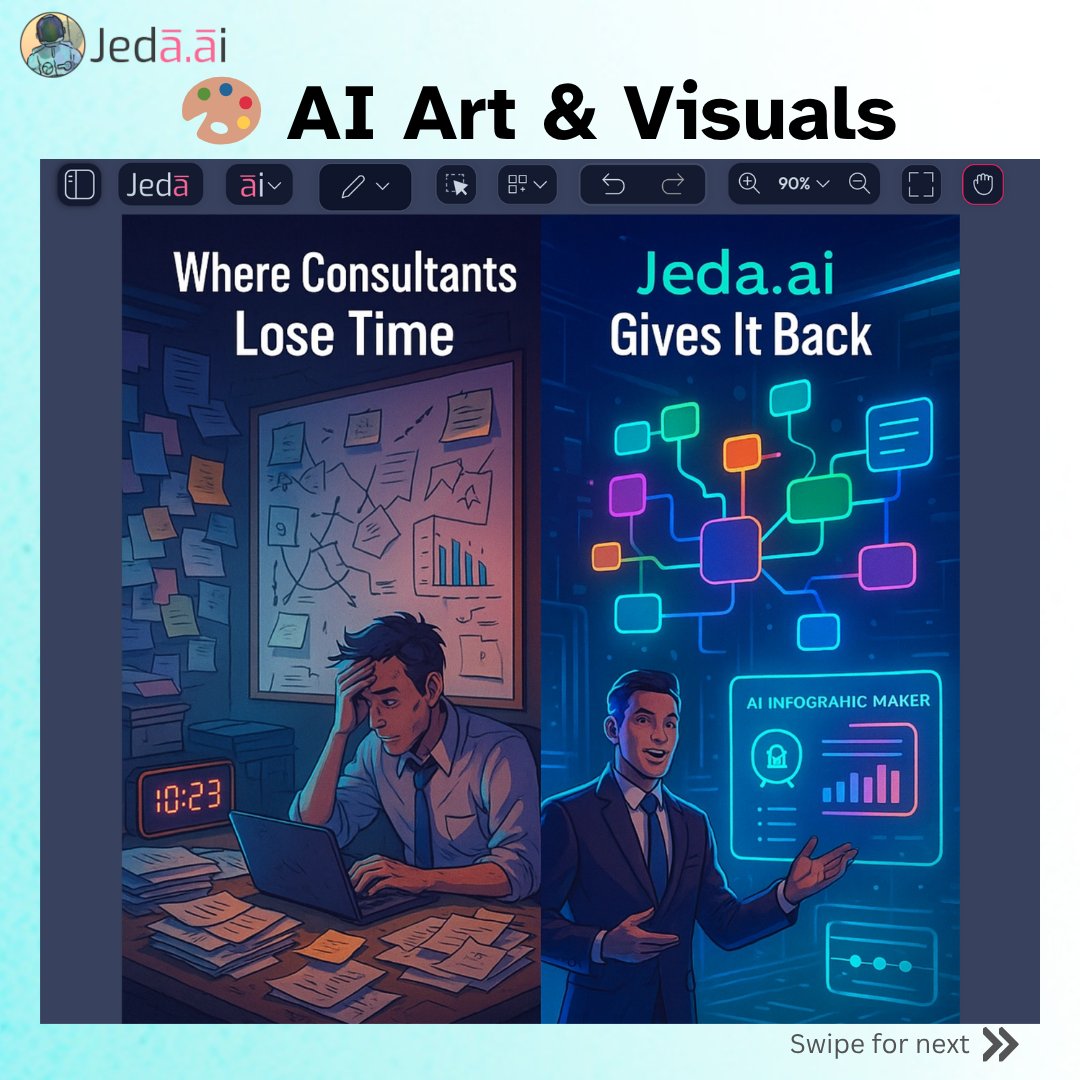 AsmaHabib007's tweet image. Where Consultants Lose Time, Jeda AI Gives It Back

Consultants lose hours to scattered workflows. Jeda.ai streamlines insights, visuals, and frameworks fast. Deliver impact, not busywork.

#JedaAI #AIWorkspace #Consulting