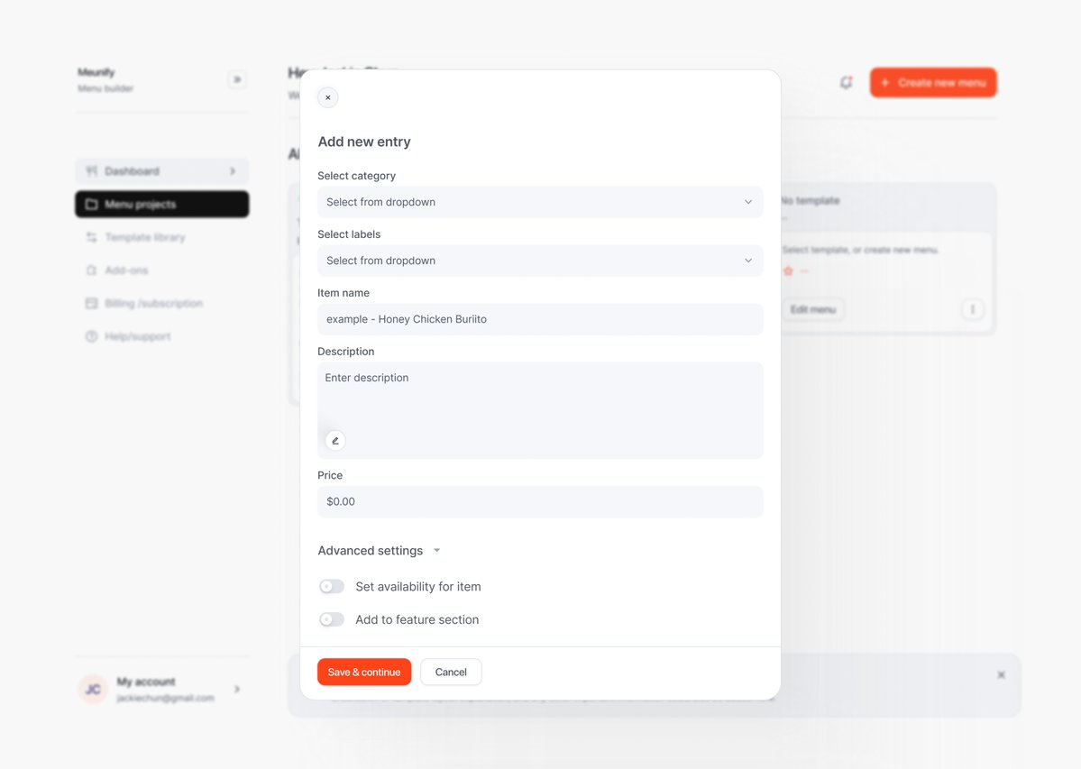chizurumofnara's tweet image. Updates on @menuify

Building out dashboard flows, creating menus, menu previews, customizing template menu&apos;s. Next would be drafting various template directions, so users can have a wide range to select from, they menu building from scratch.
#buildinpublic @aydahnizzy
