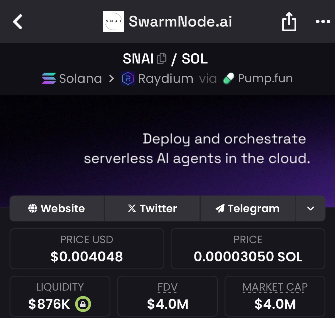 Mansorah_Crypto's tweet image. Generational entry on $SNAI

Load up your bags before #AI season begins 🔥📈