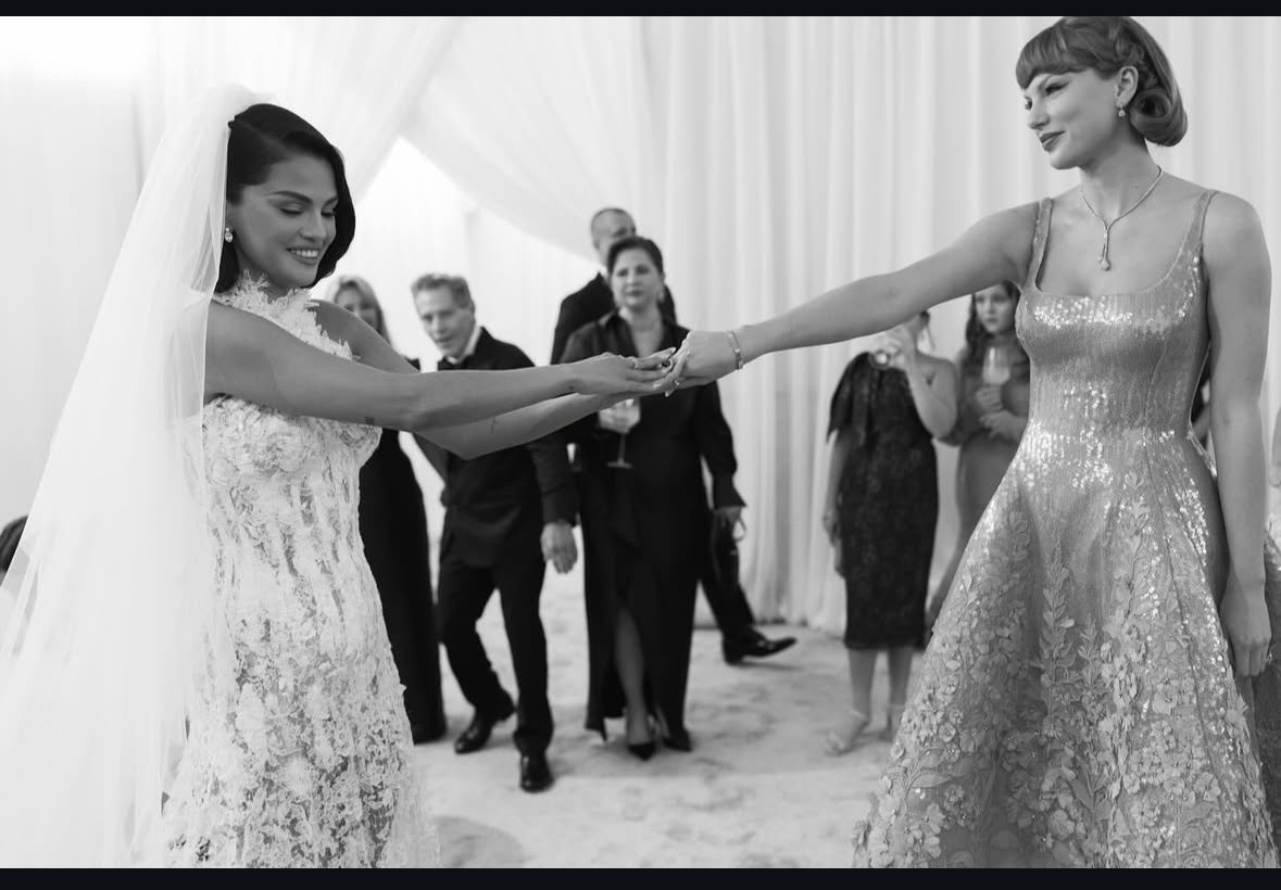 TSUpdating's tweet image. Taylor Swift from Selena Gomez’s wedding 🥹!