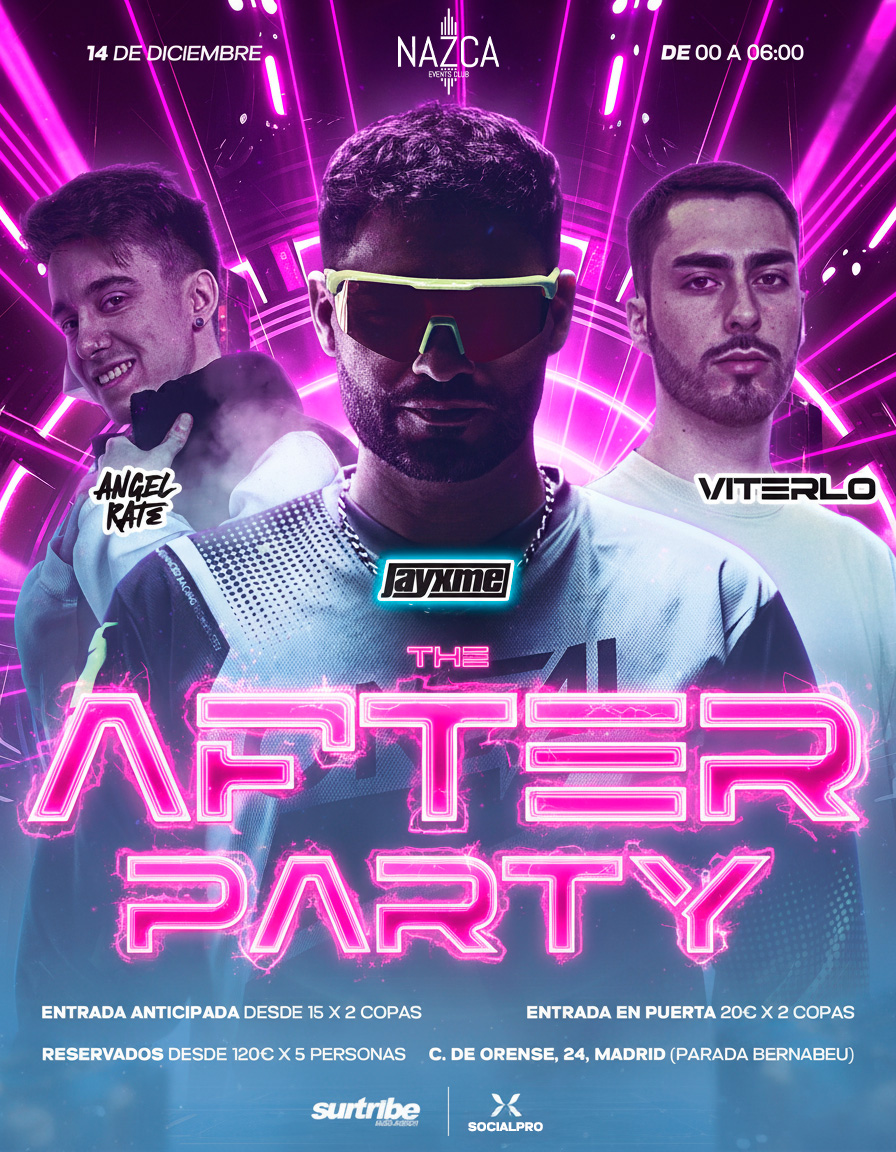 kekOesports's tweet photo. 🎮 THE AFTER PARTY – GAMER EDITION

🔥 ¡La noche más esperada del año llega a Nazca Club!

📅 Domingo 14 de diciembre
🧧 15€ x 2 copas
🎧 Jayxme · Ángel Kate · Viterlo

🎁¡Sorteo de 1 reservado para 5 personas!
RT + menciona a tus acompañantes

¡Compra de entradas!⬇️⬇️ https://t.co/RKExMgqUQt