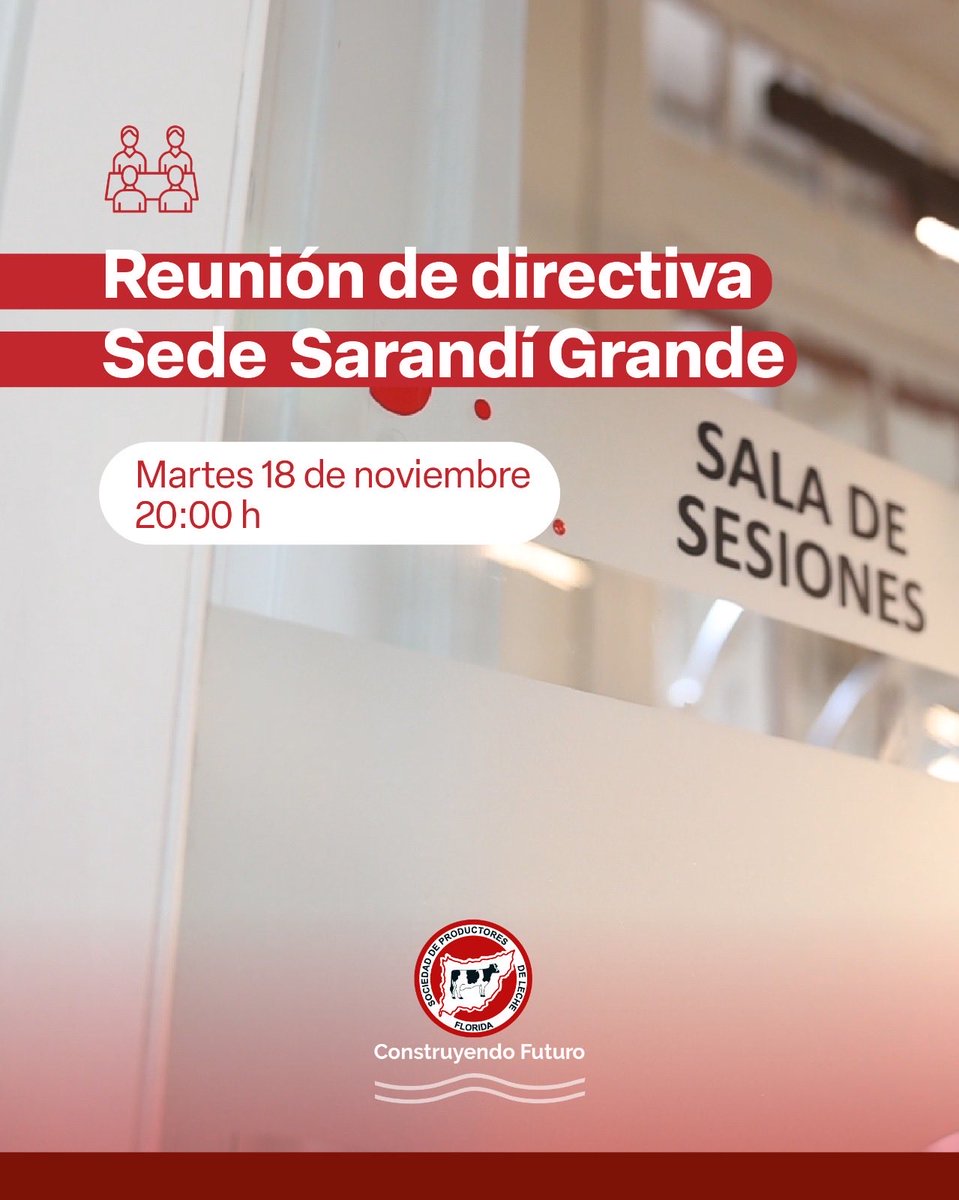 _splf's tweet image. 📢 Mañana!

📍Reunión de directiva en nuestra Sede de Sarandí Grande
⏰ Hora 20:00
