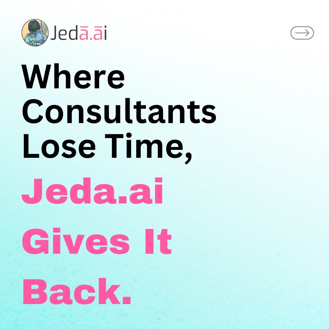 AsmaHabib007's tweet image. Where Consultants Lose Time, Jeda AI Gives It Back

Consultants lose hours to scattered workflows. Jeda.ai streamlines insights, visuals, and frameworks fast. Deliver impact, not busywork.

#JedaAI #AIWorkspace #Consulting