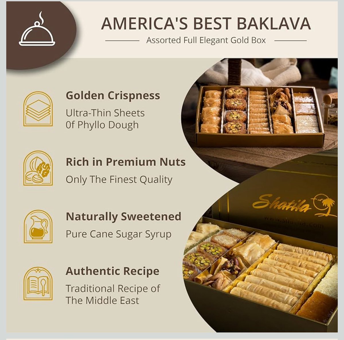 DavidIRamadan's tweet photo. Today is #NationalBaklavaDay!
For everyone who has enjoyed the #baklava I’ve shared over the years, here’s my source: Shatila Bakery in Michigan — authentic Lebanese 🇱🇧 #baklawa at its finest. And good news: they now sell on @amazon too. Enjoy‼️
#Baklawa https://t.co/7F59n53Xir
