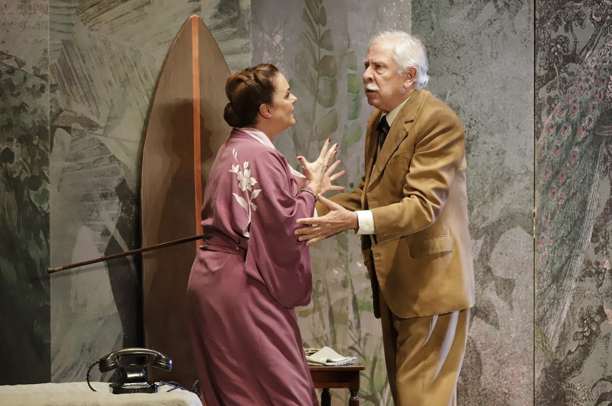 teatroubeda's tweet photo. 𝗘𝗡 𝗘𝗦𝗖𝗘𝗡𝗔 | La Muestra de Teatro de Otoño echó anoche el telón con ‘QUERIDA AGATHA CHRISTIE’ de Juan Carlos Rubio, responsable además de la dirección, interpretada por Carmen Morales y Juan Meseguer. https://t.co/md2QfyObwu