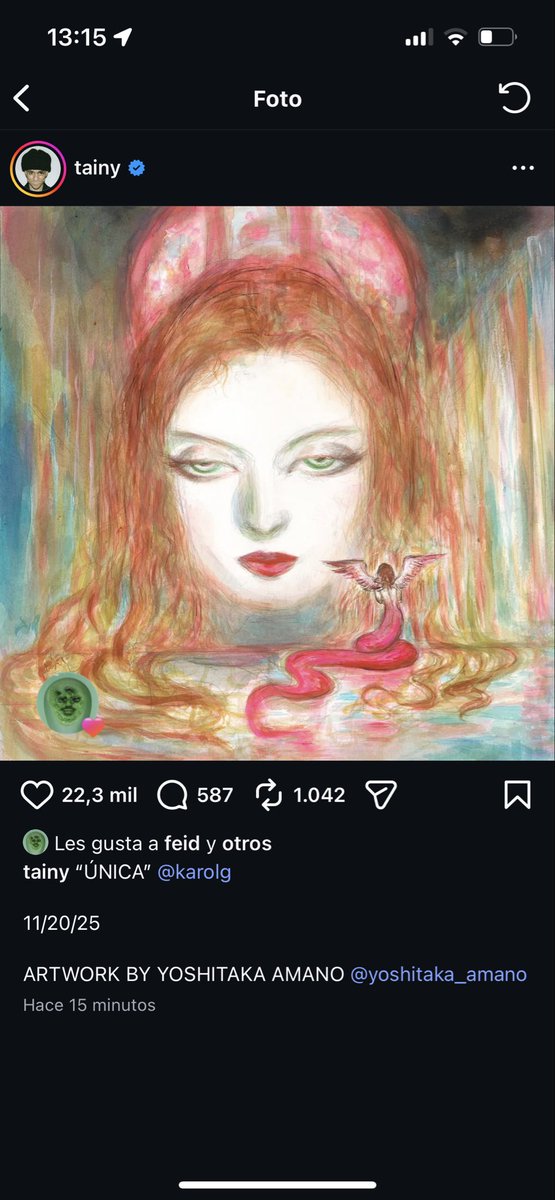 claumarrtinez's tweet photo. El Ferxxo le dio un like a la publicación de Tainy con Karol G, siguen juntos y no pienso discutirlo con nadie 💚🧡 https://t.co/EDczBz4CHO