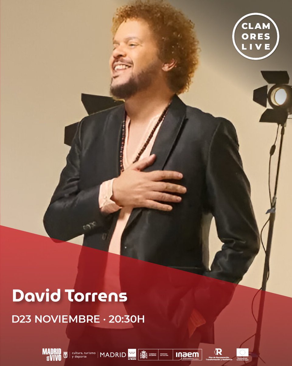 No te pierdas a David Torrens este domingo en Clamores

➡️ Aún quedan entradas en la bio