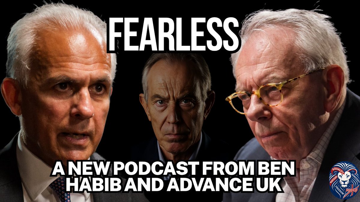 FEARLESS is the new podcast from Advance UK and it will take the place of my usual The News At Ben every Sunday morning. I begin with historian David Starkey as we pull apart the web of control that Tony Blair wove through this country.

Subscribe now and do not miss out:
