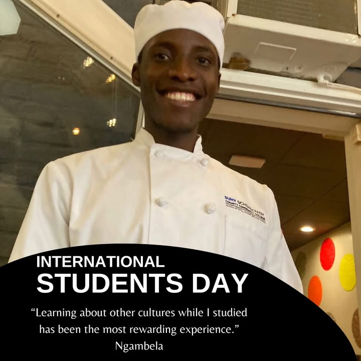 AEProgram's tweet image. Happy International Student Day! 

Celebrating #InternationalStudentDay by honoring inspiring journeys like Ngambela’s—who turned curiosity and determination into global opportunity! From the Amos Youth Centre in Kafue, #Zambia to studying abroad in New York at @SUNYSchenectady…