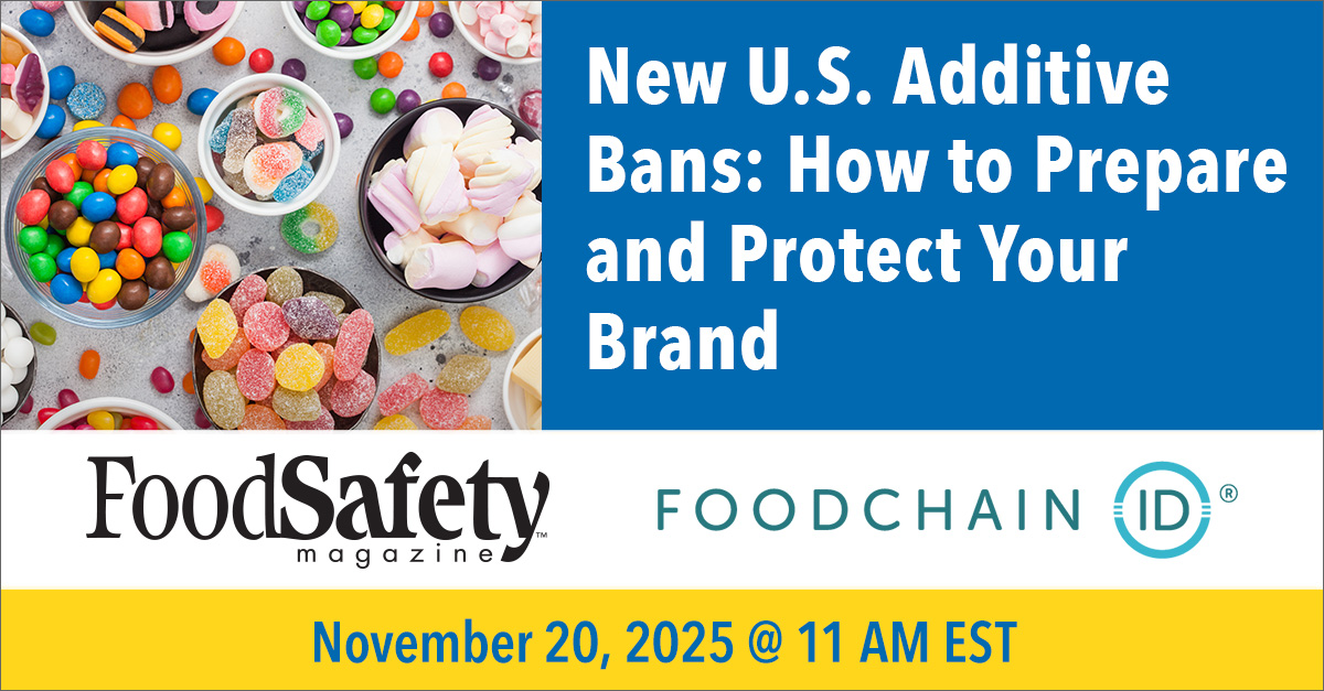 FoodSafetyMag's tweet image. State additive bans are growing fast, 35 and counting. Find out how these changes will impact your products and what your brand can do to stay compliant and competitive.

Join our #webinar to learn more! ➡️brnw.ch/21wXzxd