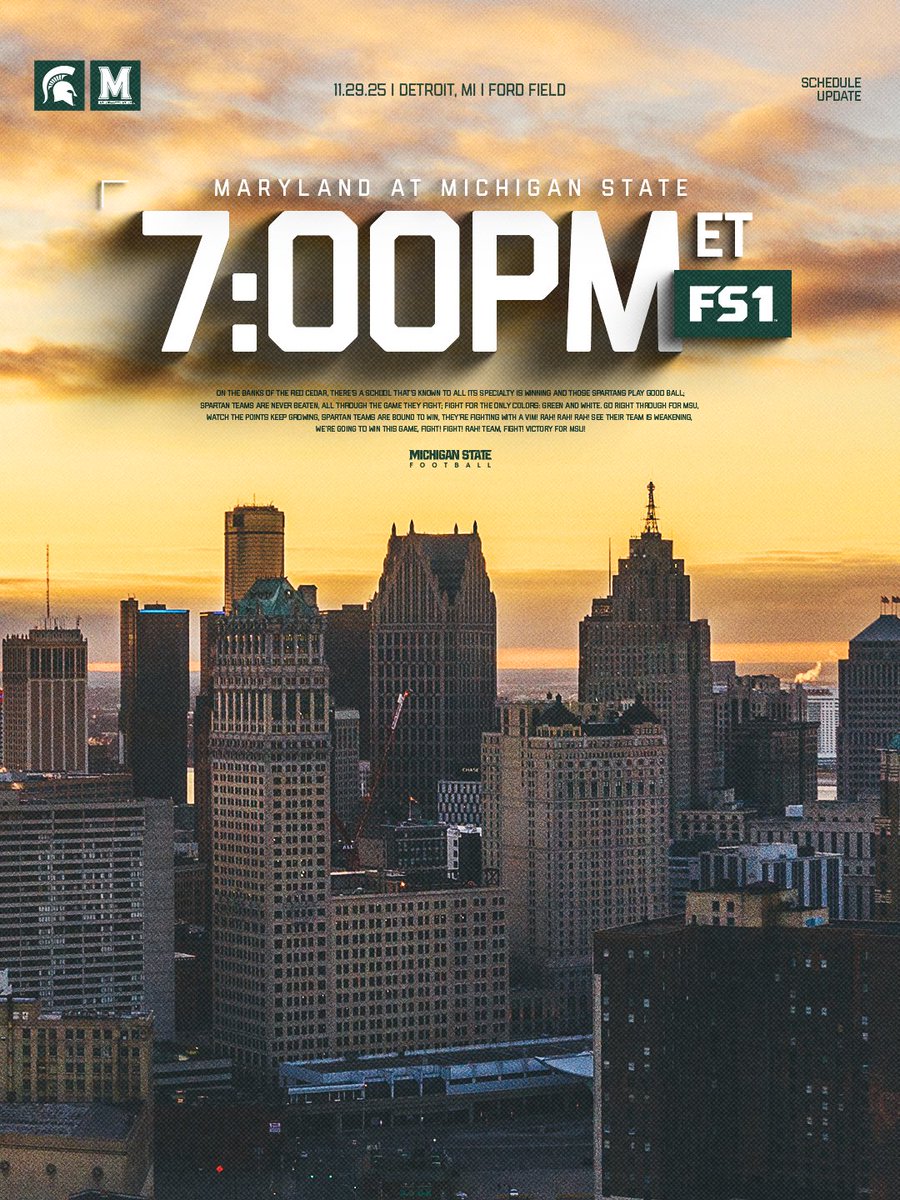 kickoff in Detroit is set 🏈