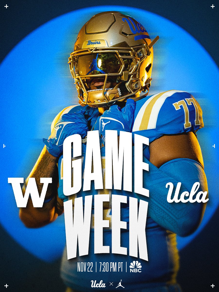 Next up ➡️ our 2025 home finale! 🌹

🆚: Washington
🏟️: <a href="/RoseBowlStadium/">Rose Bowl Stadium</a>
⏰: 7:30 p.m. (PT)
📺: NBC
📻: AM 790
🎟️: bit.ly/FB-25-UW-TIX

#GoBruins