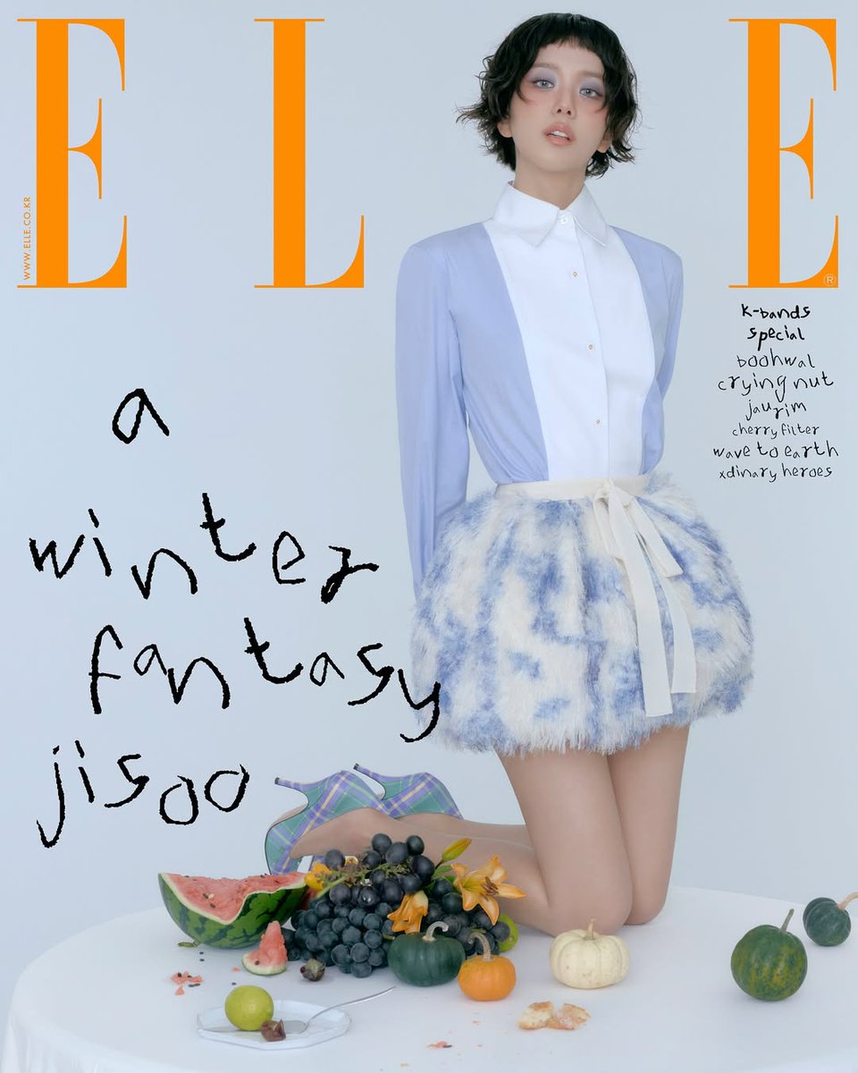 sooyaaa_hq's tweet image. JISOO stuns on the cover of @ELLE_KOREA&apos;s December issue
