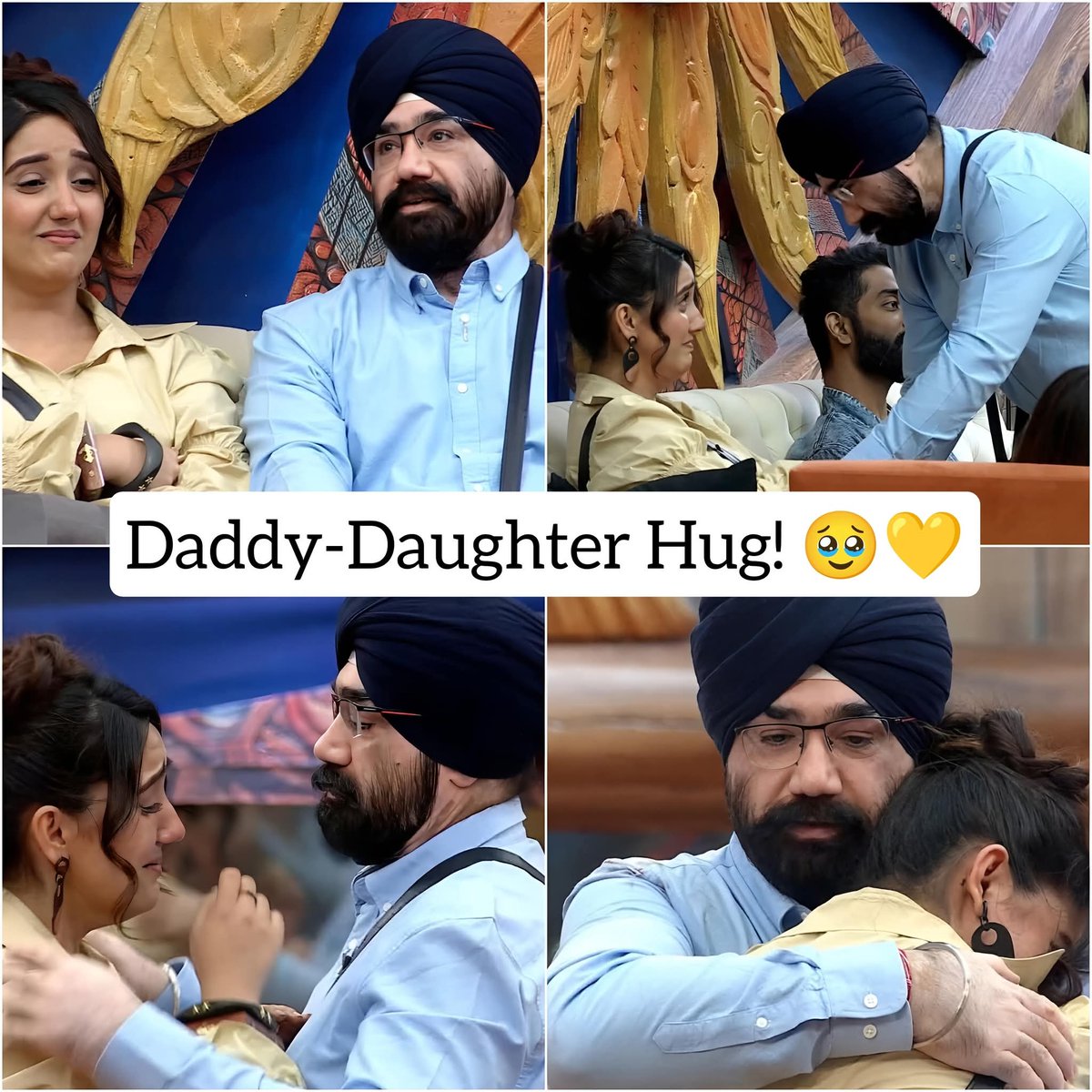 Celebrity_Tak's tweet image. Oye defreez kar do yaar, I want to hug her 🥹💔 – #GurmeetChoudhary Uncle&apos;s heart-melting line 🤍 The way #AshnoorKaur broke down seeing her dad after months 😭💛 BB19’s purest moment – from freeze task to tearful embrace, this father-daughter bond healed us all! Who&apos;s crying…