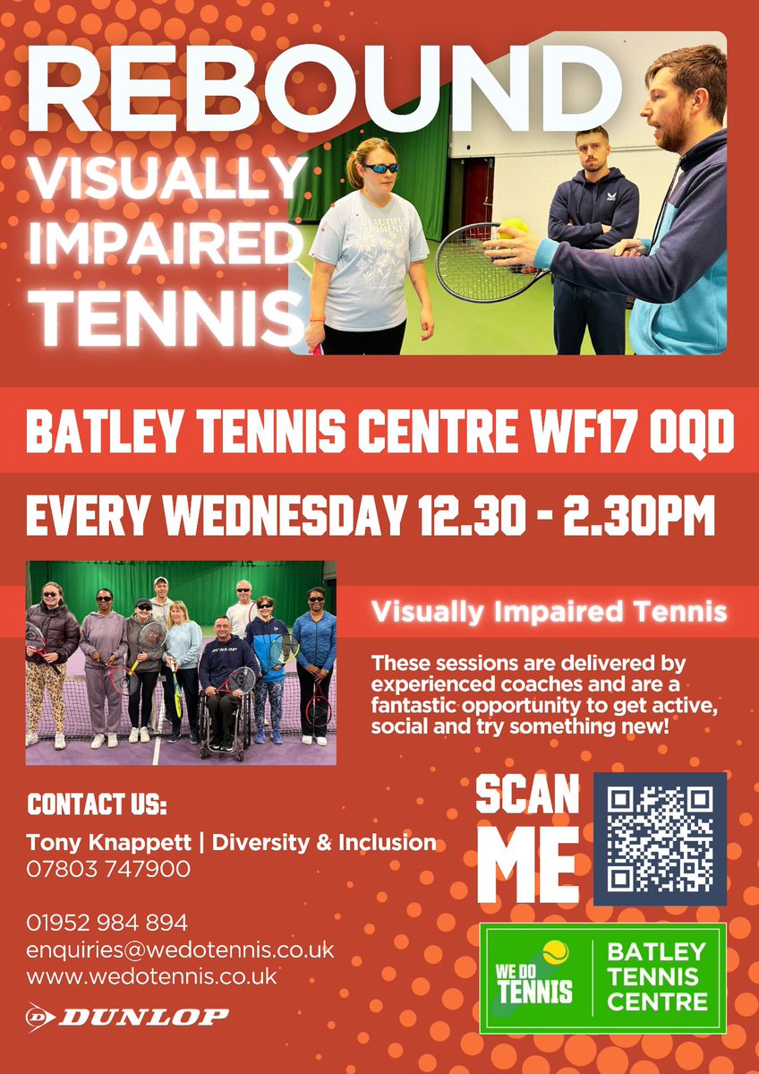 WDT4Disability's tweet image. Starting this week we’ll be officially welcoming participants to our Rebound Blind &amp;amp; Virtually Imparted Tennis Sessions. Our goal is to offer a positive and inclusive environment where the community can come together and enjoy TENNIS.