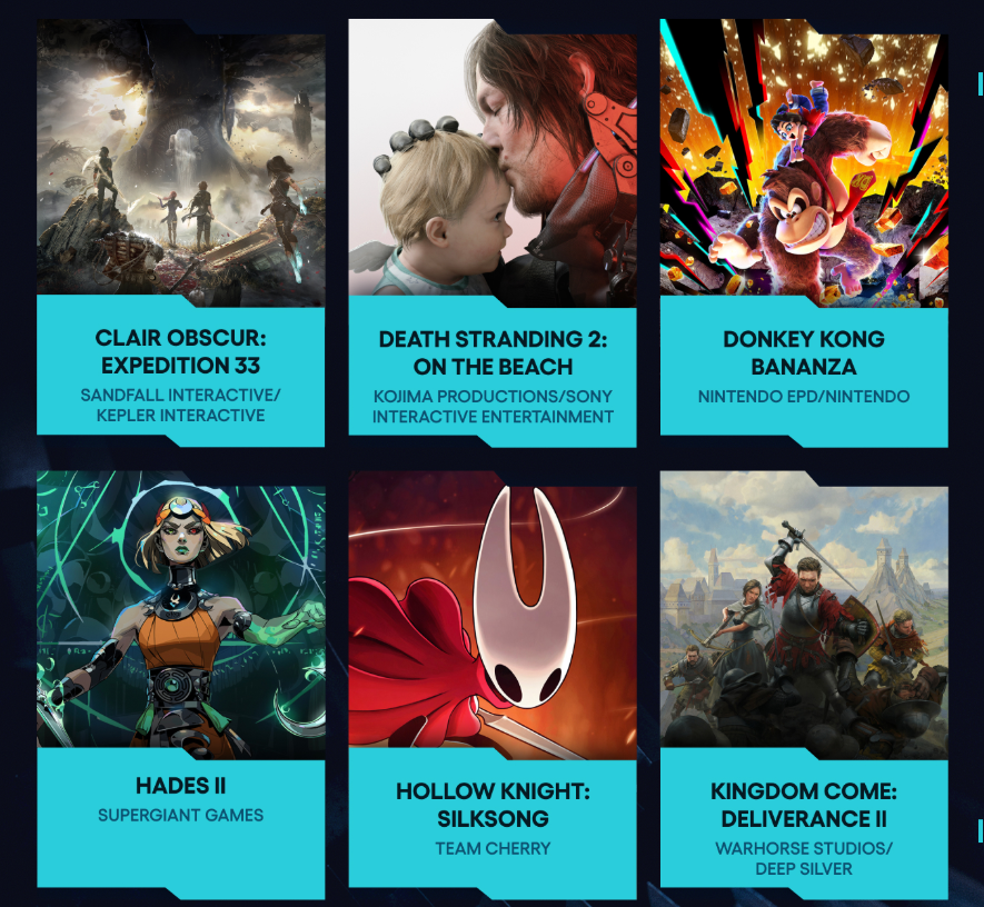 previaxd's tweet image. SORTEIO INDICADOS AO GOTY🚀

// Clair Obscur: Expedition 33
// Death Stranding 2: On The Beach
// Donkey Kong Bananza
// Hades 2
// Hollow Knight Silksong
// Kingdom Come Deliverance 2

🔰Regras

- De RT nesse jogo e me siga
- Comente o jogo e a plataforma que quer o jogo
- Ative…